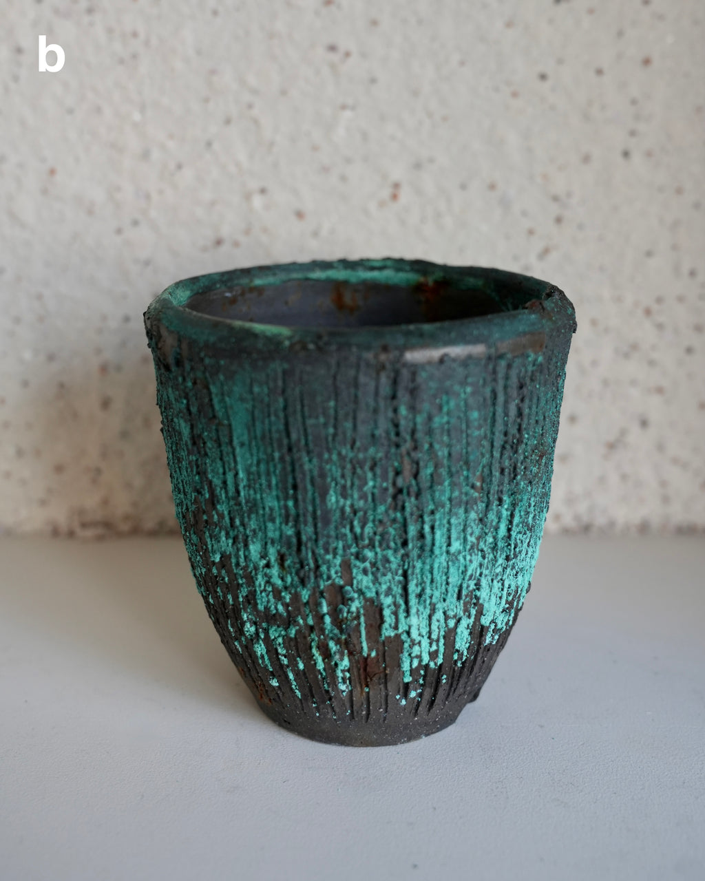 小野象平 / 錆釉薬 植木鉢 Small-Long