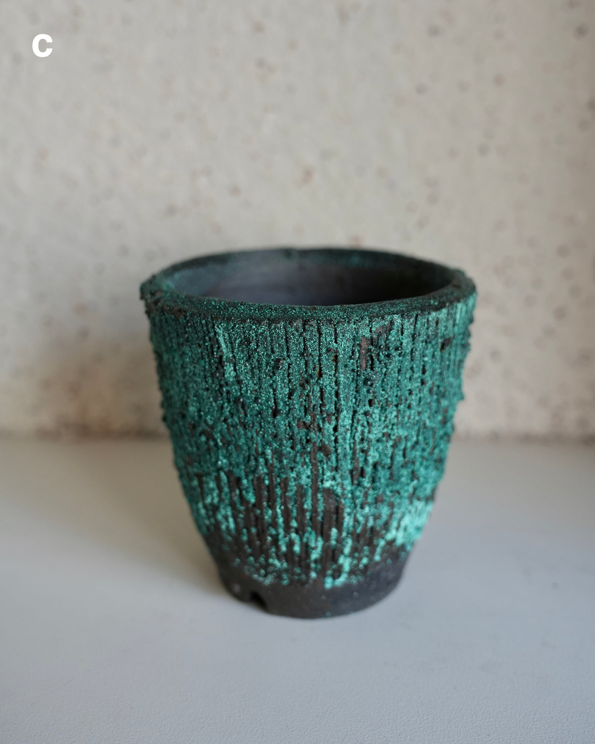 小野象平 / 錆釉薬 植木鉢 Small-Long
