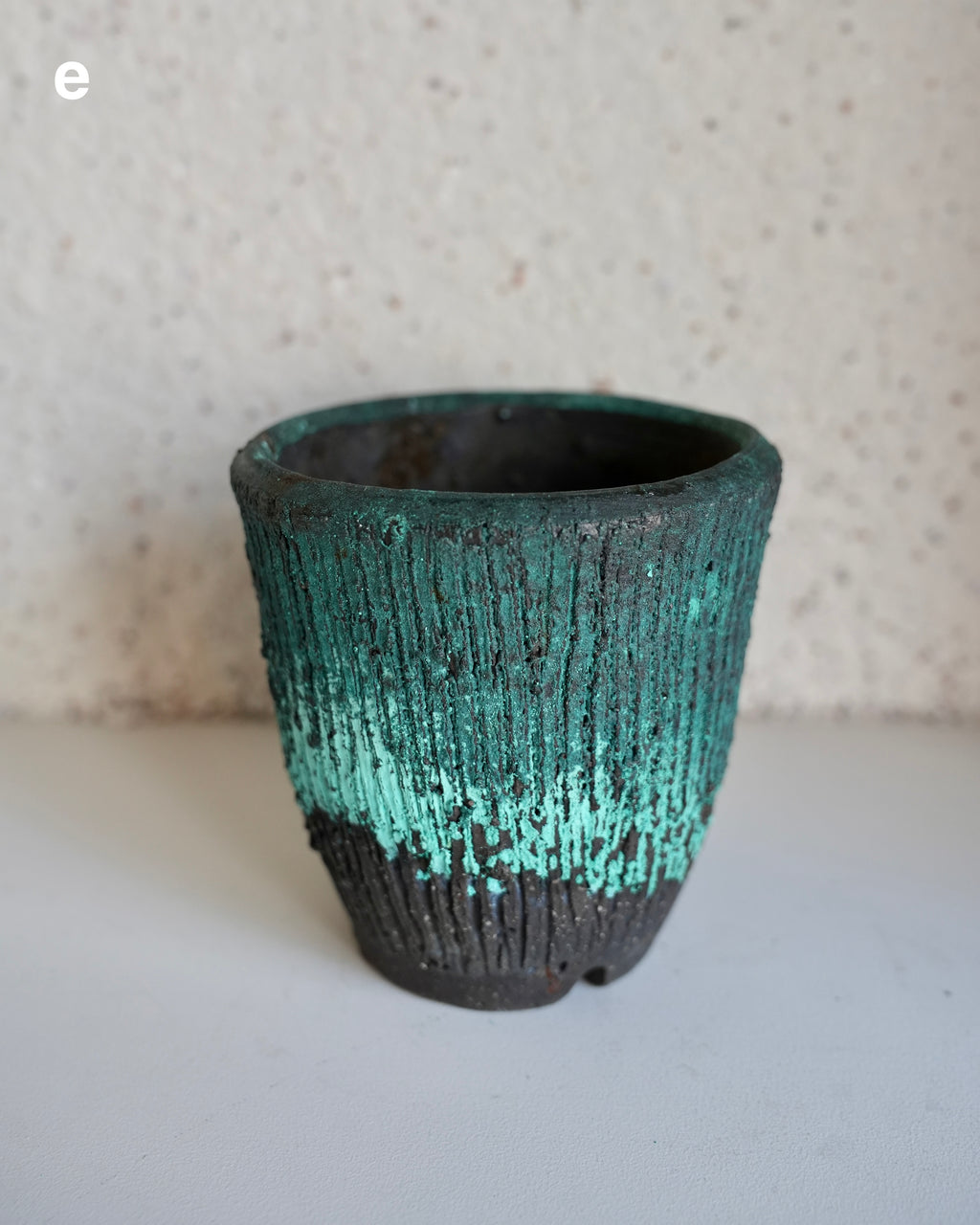小野象平 / 錆釉薬 植木鉢 Small-Long