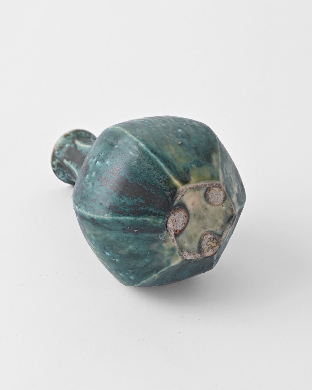 境道一 / 織部釉一輪挿し B