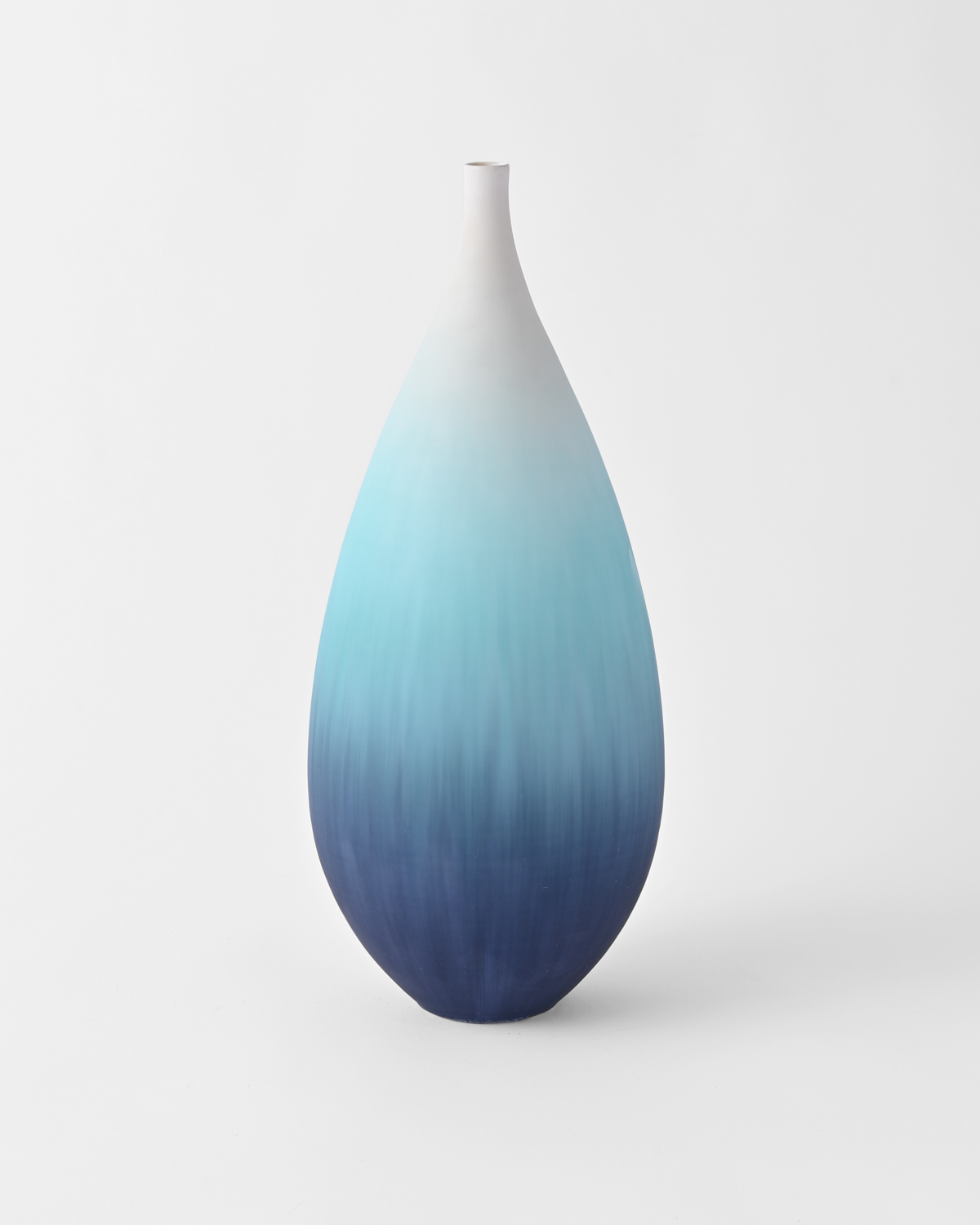 岩崎龍二 / 半磁器土花器 A / Lt.Blue/Blue