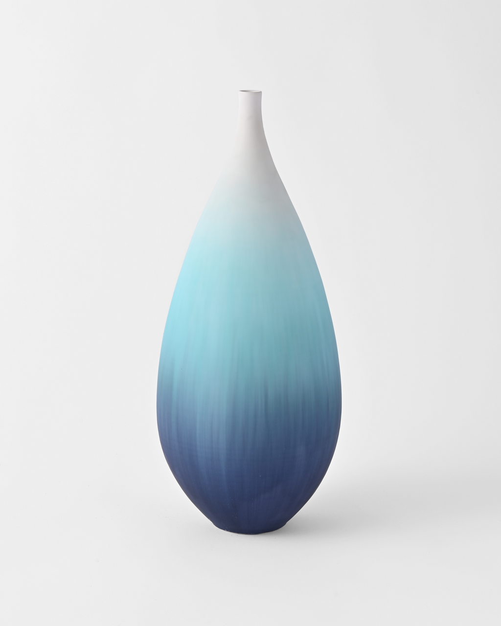 岩崎龍二 / 半磁器土花器 A / Lt.Blue/Blue