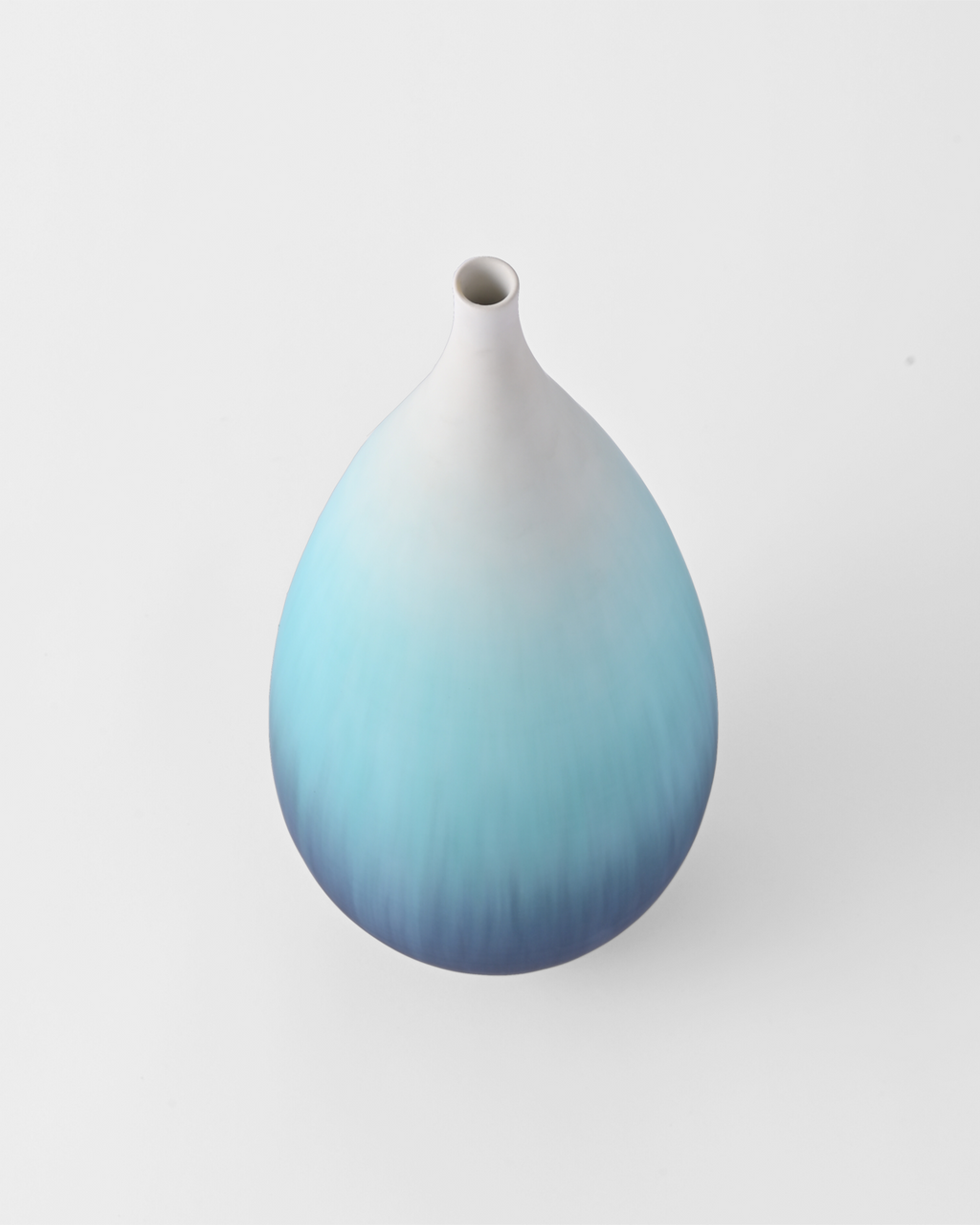 岩崎龍二 / 半磁器土花器 A / Lt.Blue/Blue