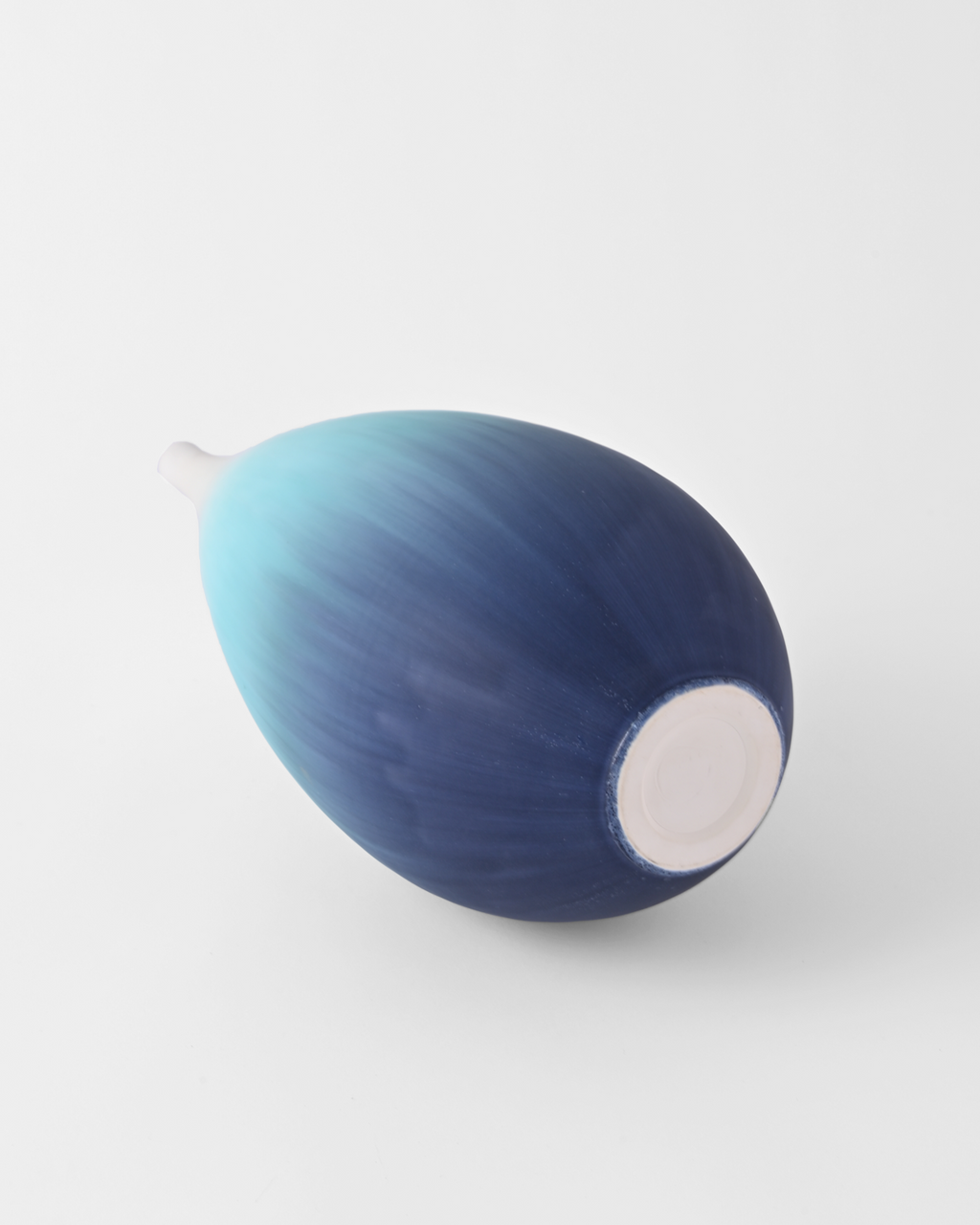 岩崎龍二 / 半磁器土花器 A / Lt.Blue/Blue