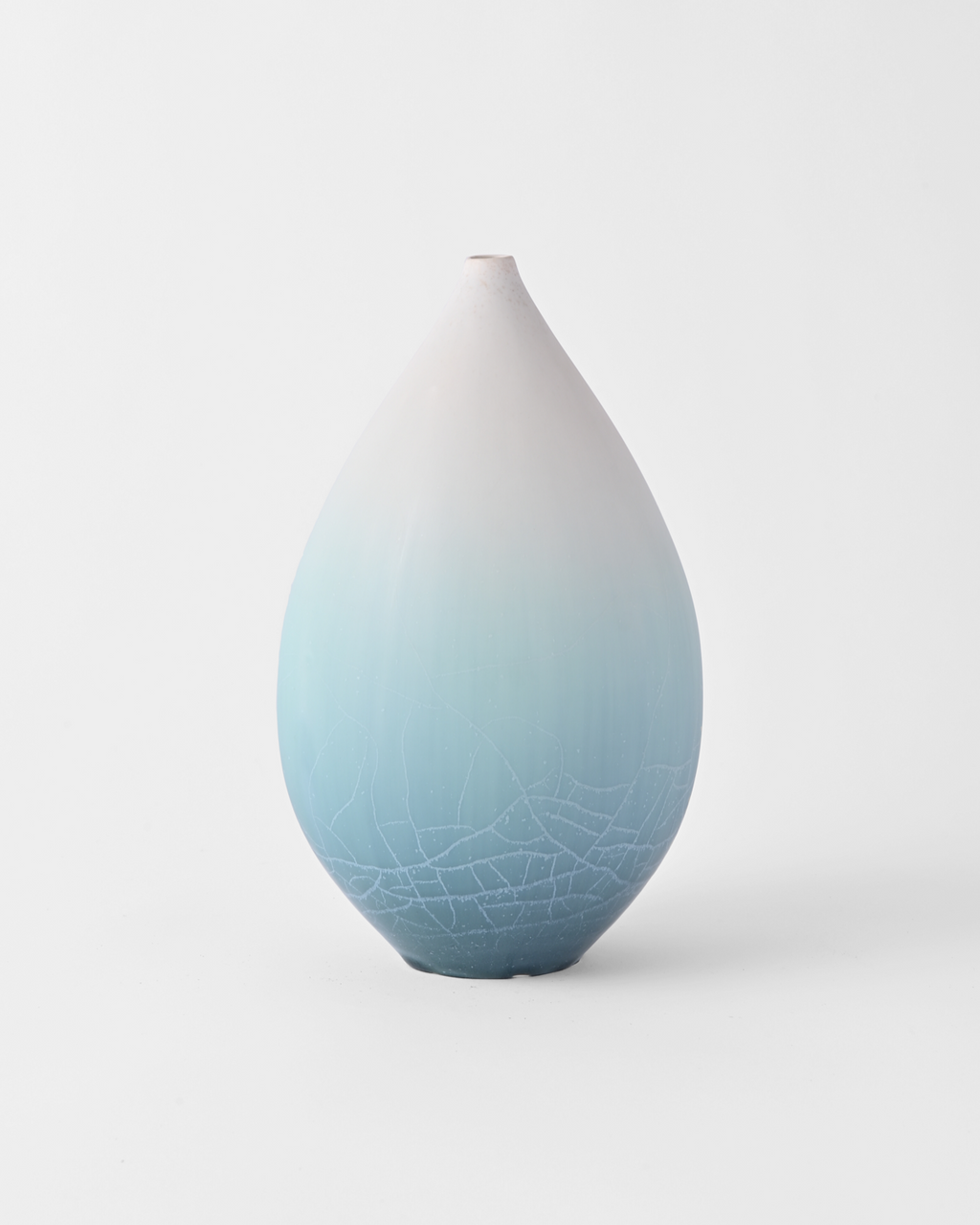 岩崎龍二 / 半磁器土花器 C / Lt.Blue