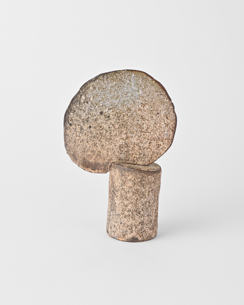 村上躍 / 白灰化粧蓋付瓶 C