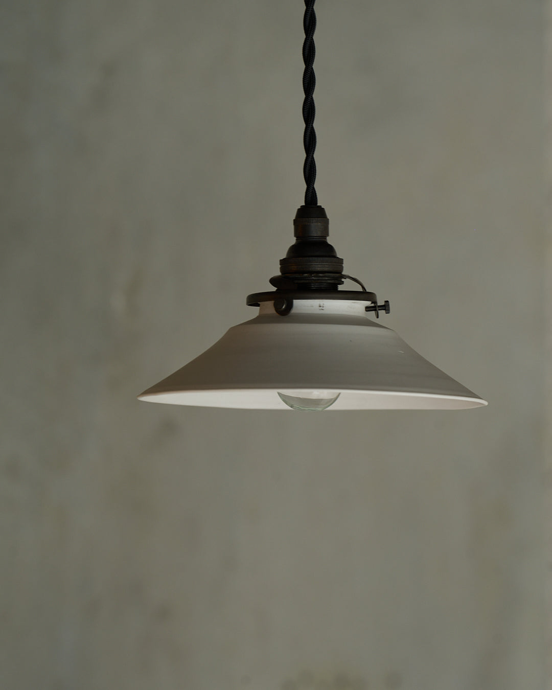 Yoshio Kangawa / White Porcelain Lamp Shade / Large