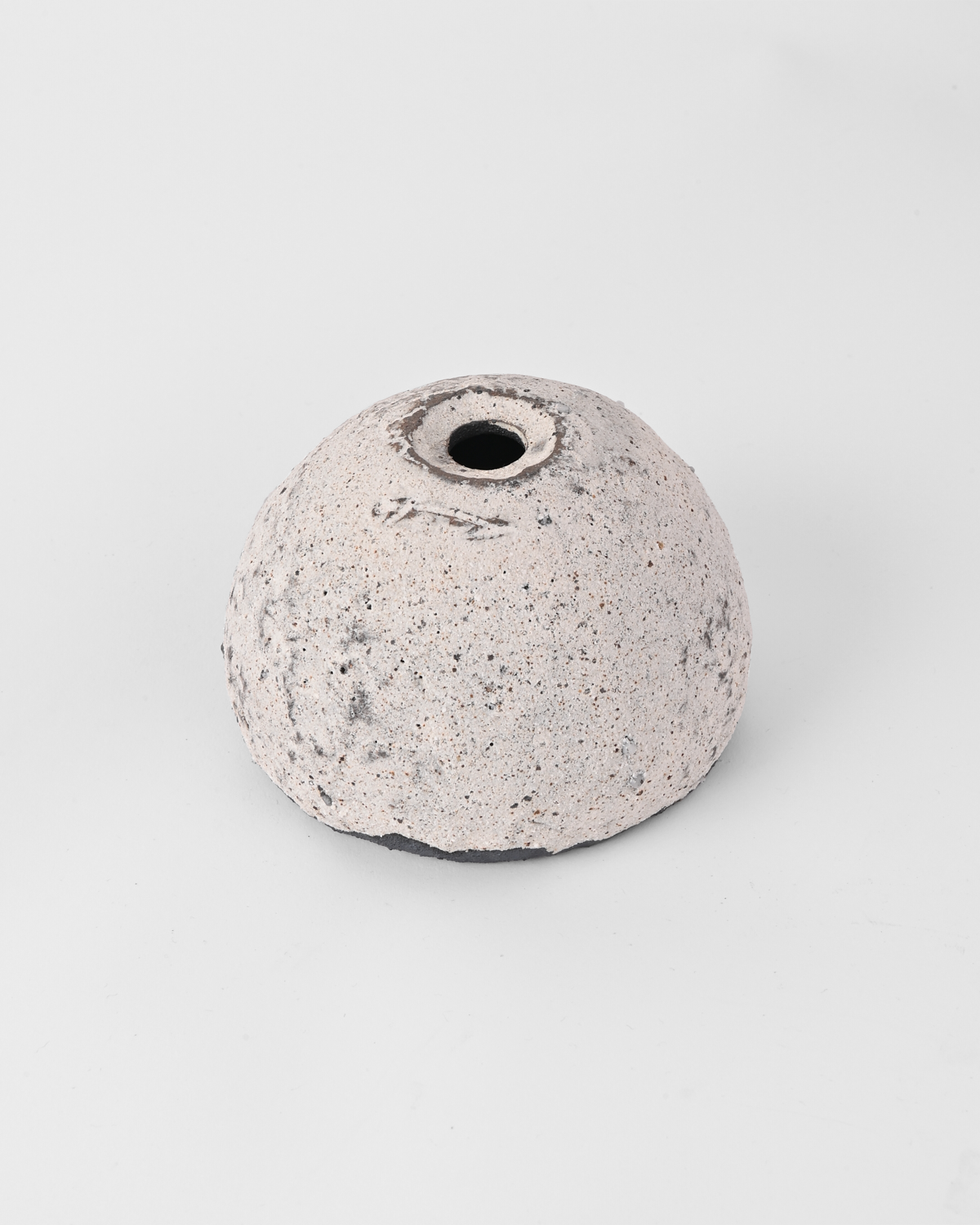 村上躍 / 内黒釉白灰化粧植木鉢