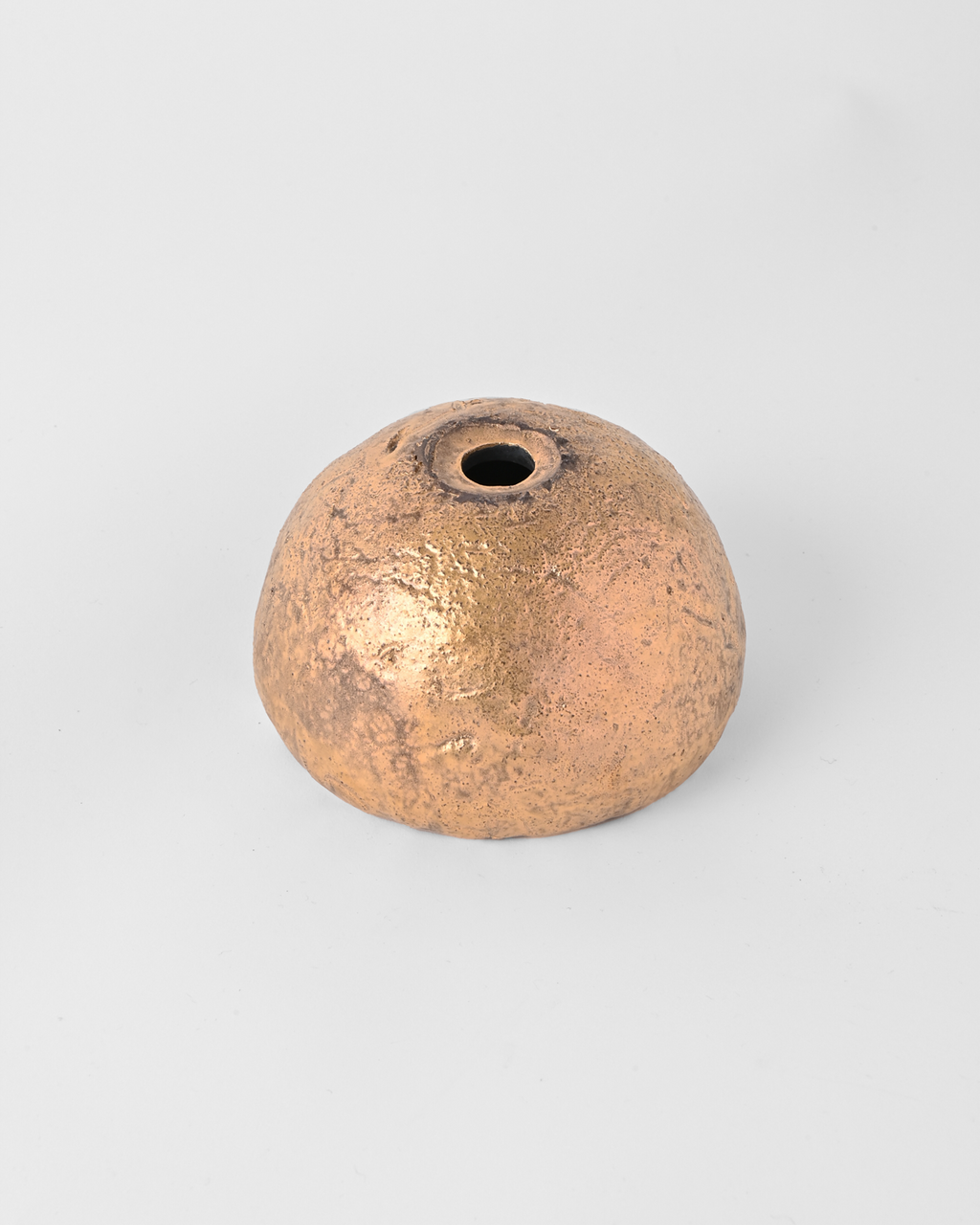 村上躍 / 内黒釉金彩植木鉢 A