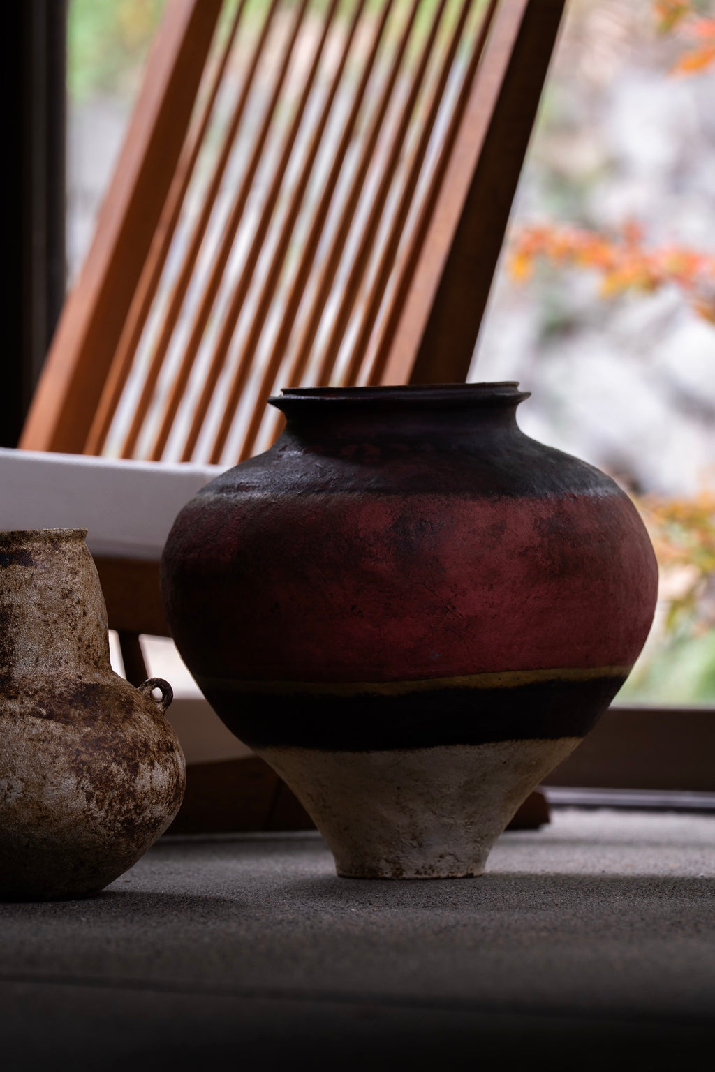 境知子 / 彩色焼締壺