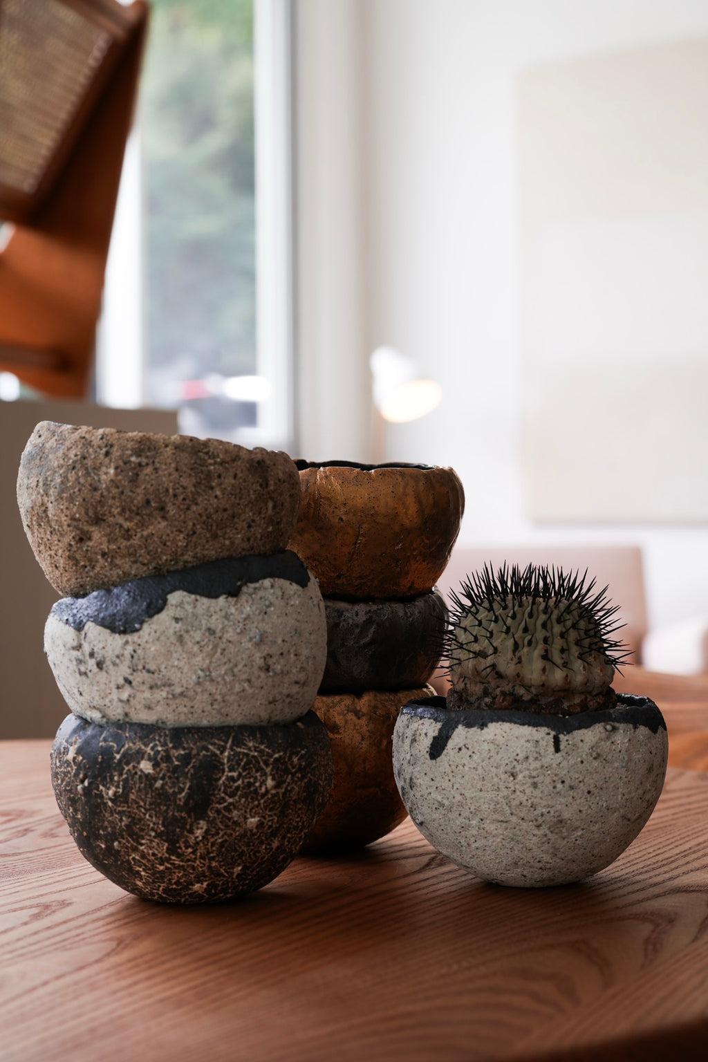 村上躍 / 黒焼締植木鉢