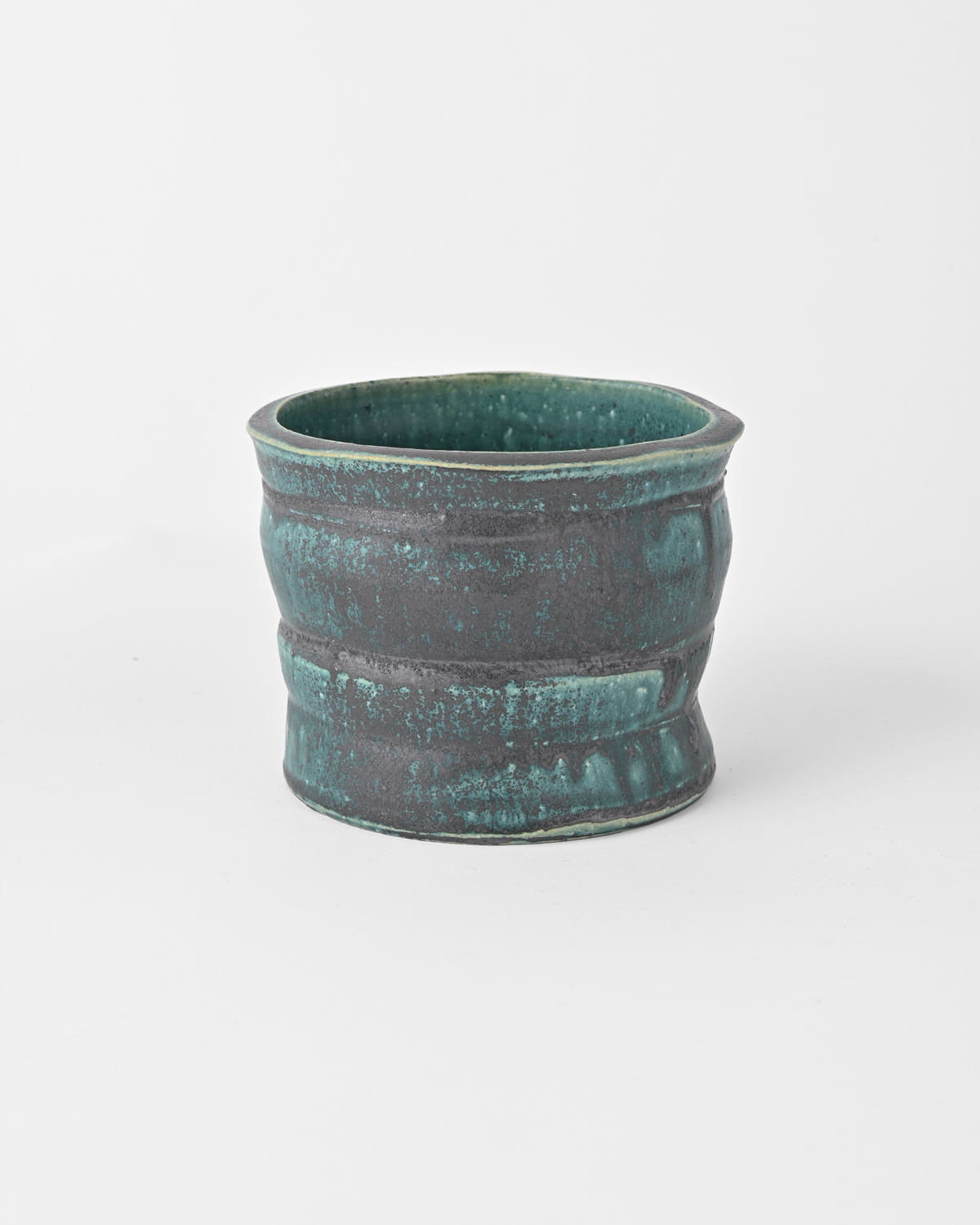 境道一 / 織部釉植木鉢 A