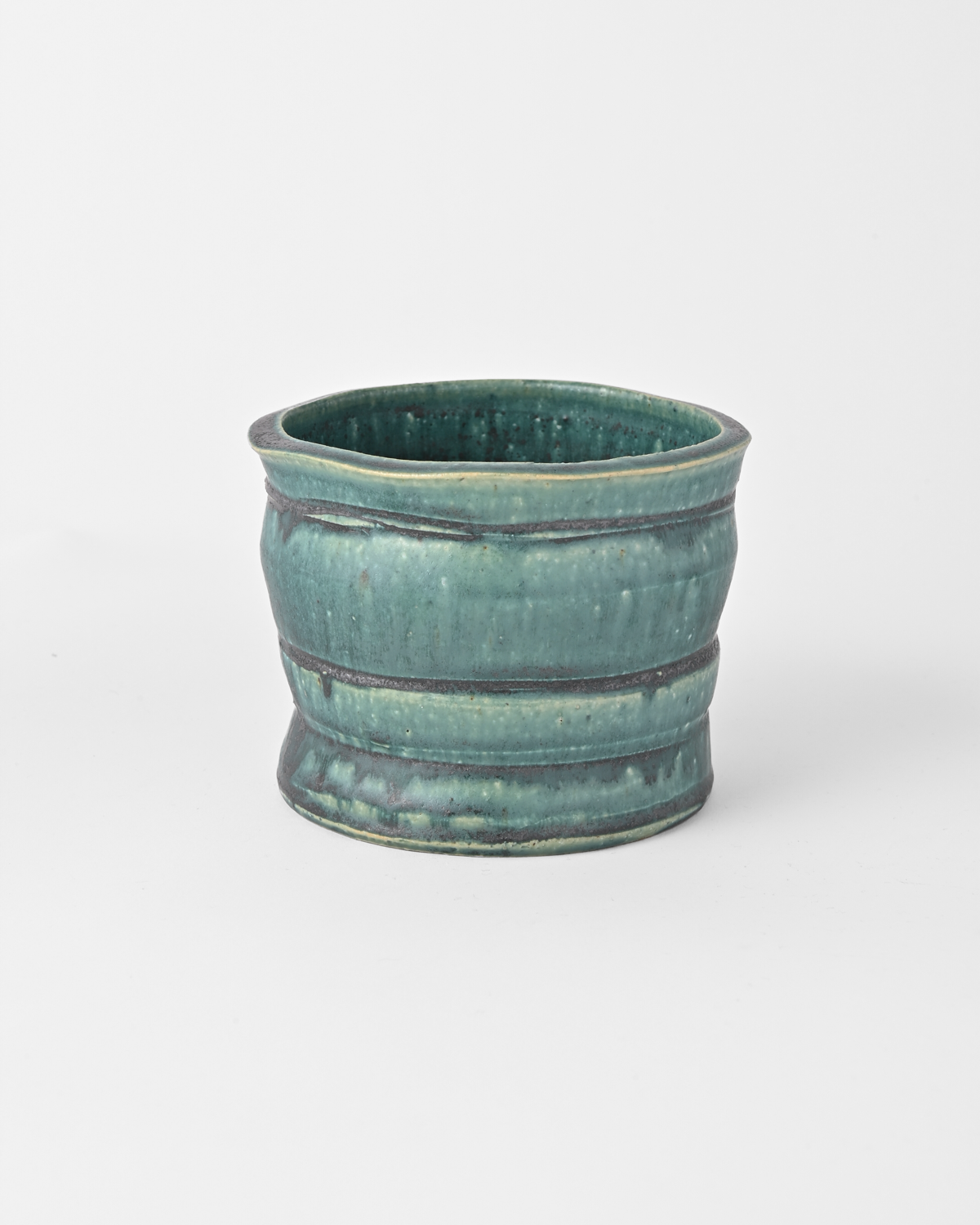 境道一 / 織部釉植木鉢 A