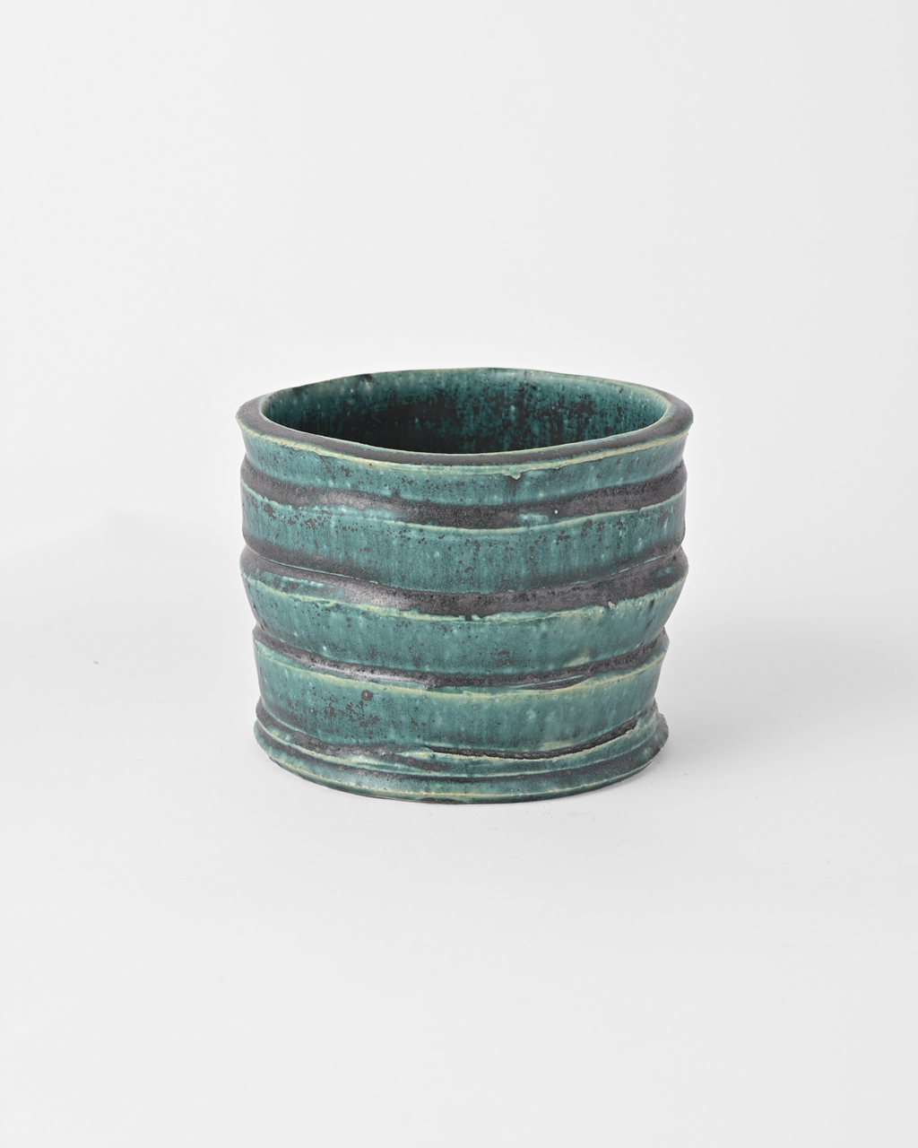 境道一 / 織部釉植木鉢 B