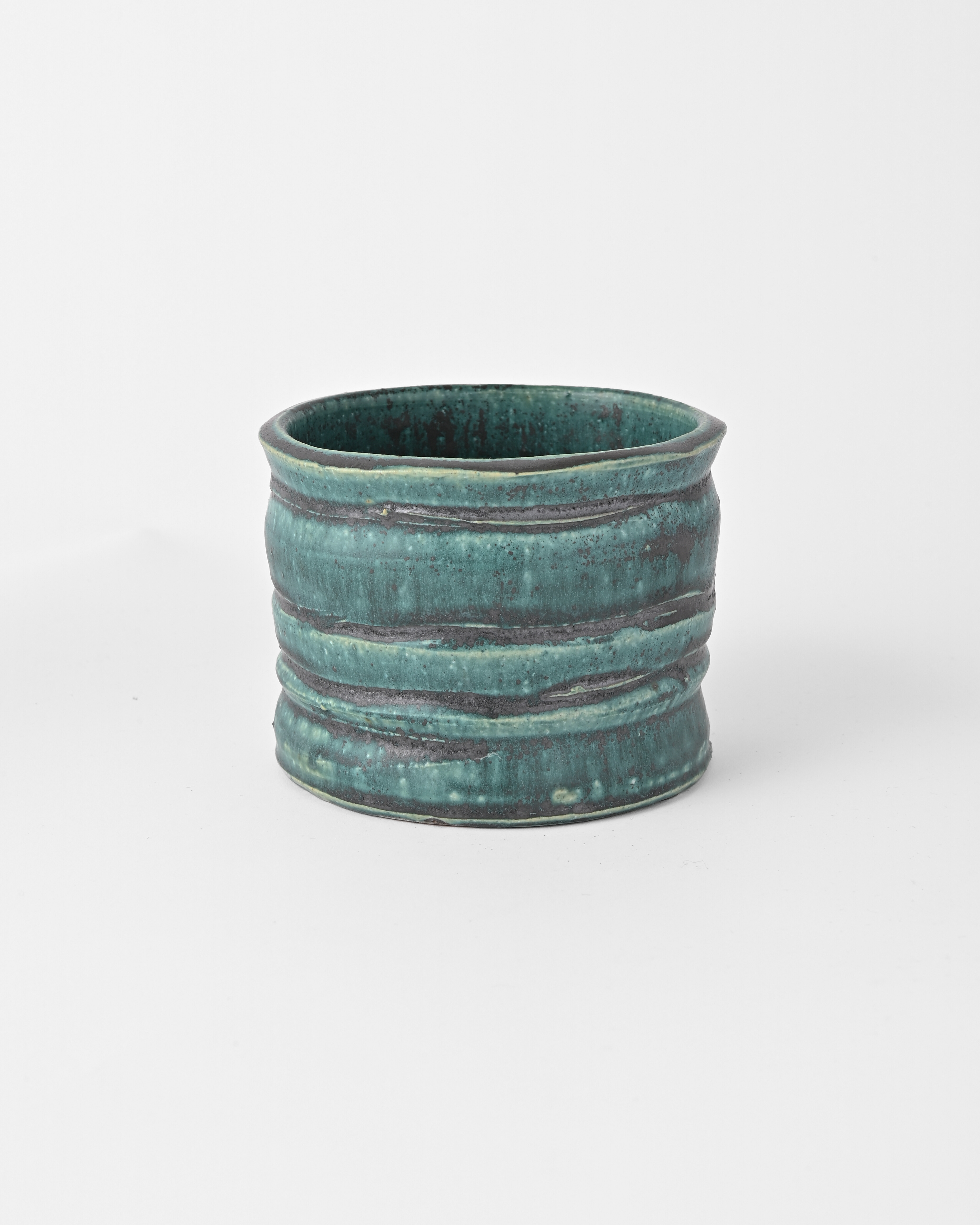 境道一 / 織部釉植木鉢 C