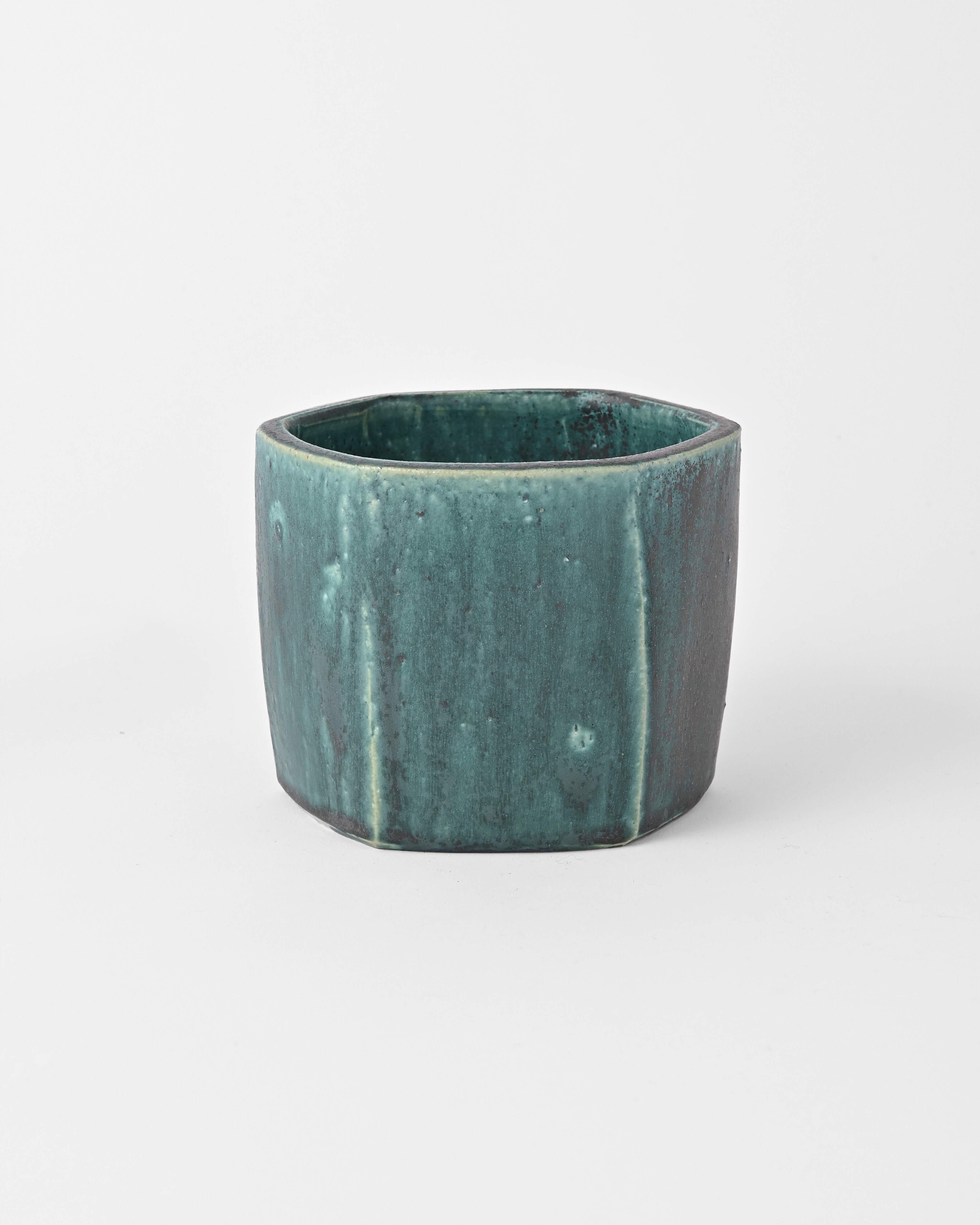 境道一 / 織部釉植木鉢 D