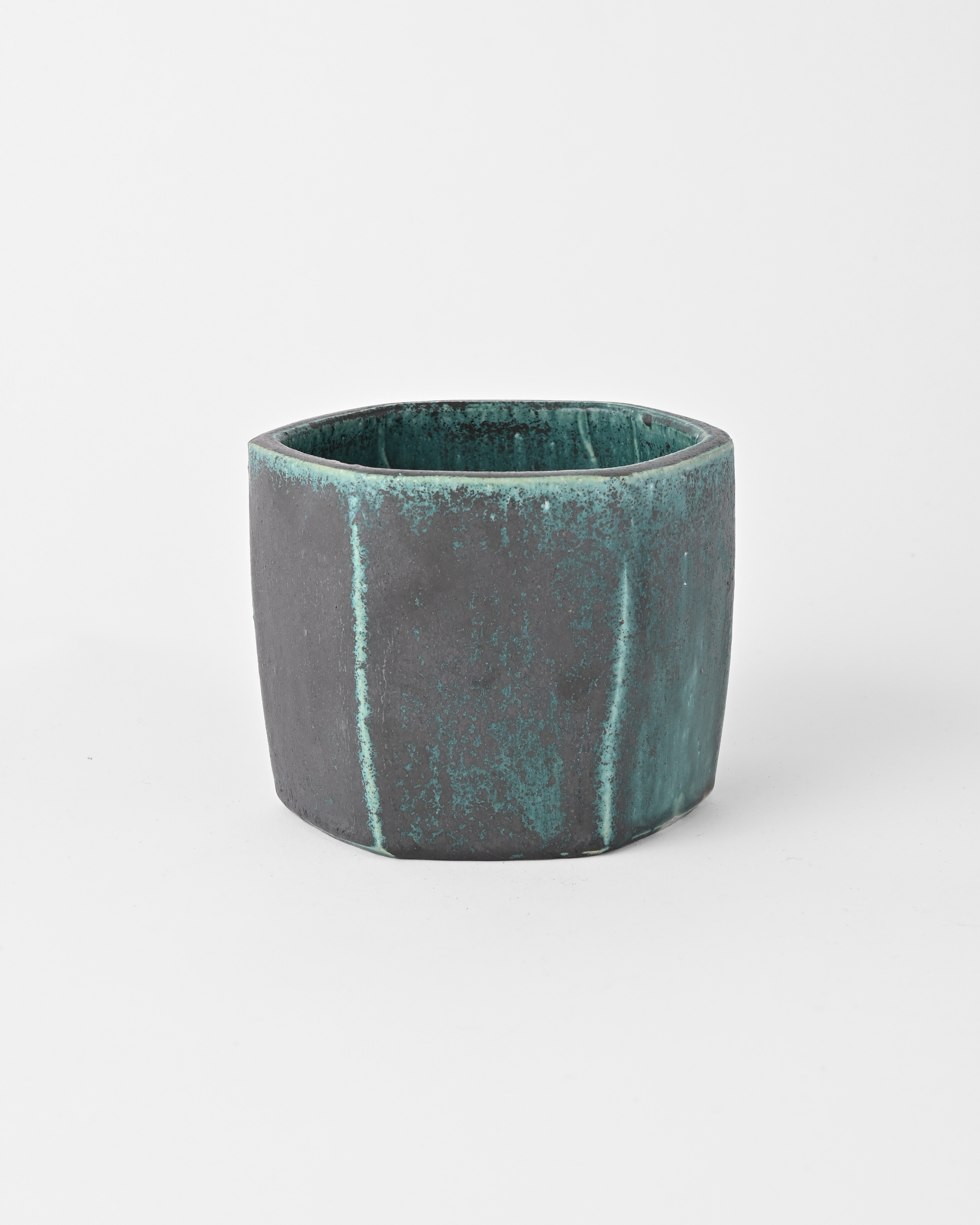 境道一 / 織部釉植木鉢 D