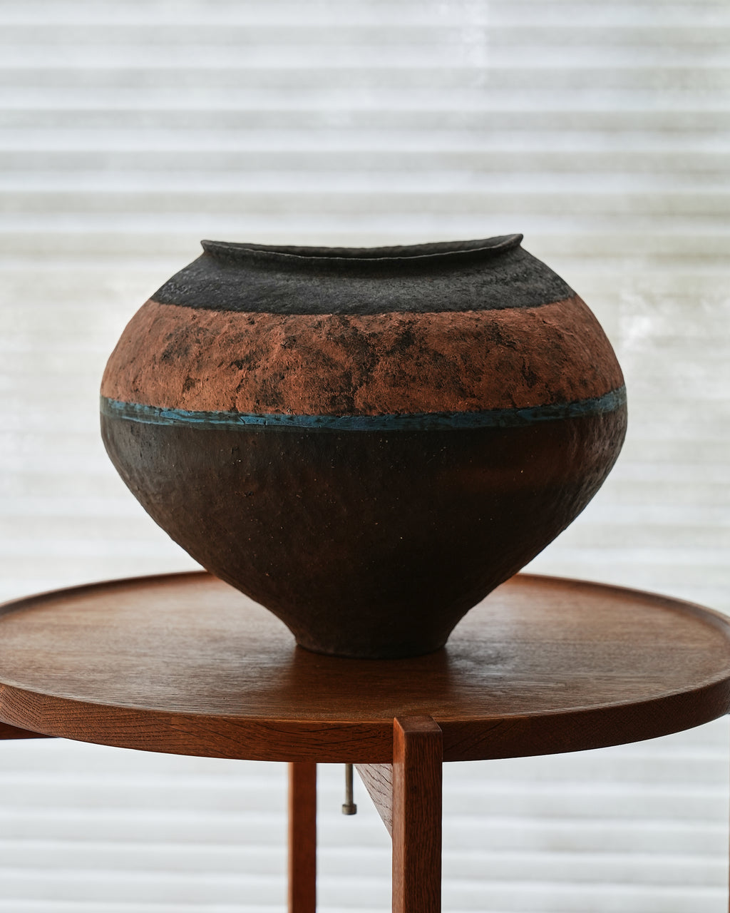 境知子 / 彩色焼締花器 E